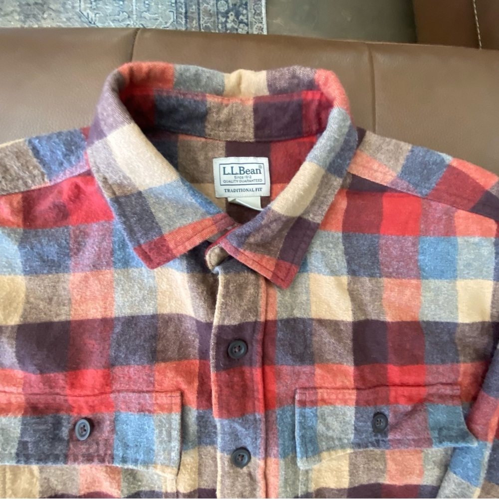 L.L. Bean Multicolor Plaid Shirt - Picture 3 of 7